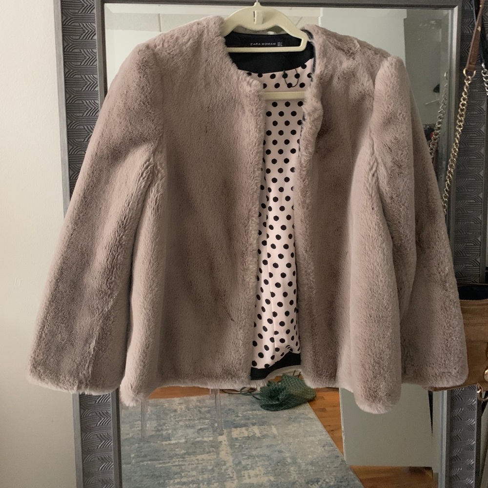 Zara brand new with tags fur coat